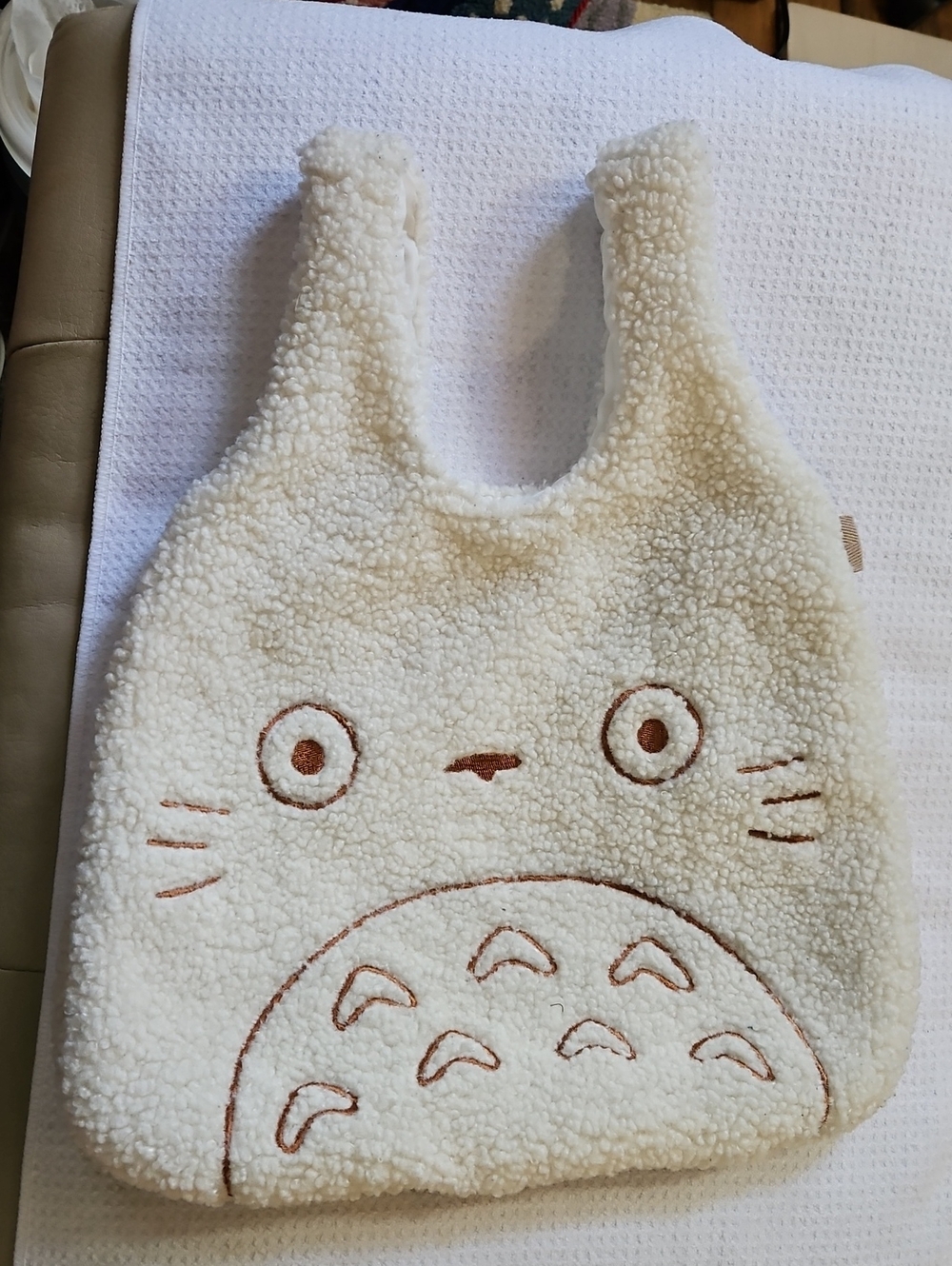 Studio Ghibli My Neighbor Totoro Sherpa  White Tote